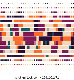 Geometric colorful vector background. Abstract halftone illustration pattern. Vintage texture