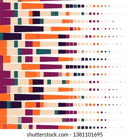 Geometric colorful vector background. Abstract halftone illustration pattern. Vintage texture