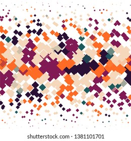 Geometric colorful vector background. Abstract halftone illustration pattern. Vintage texture