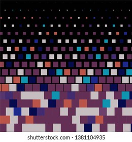 Geometric colorful vector background. Abstract halftone illustration pattern. Vintage texture