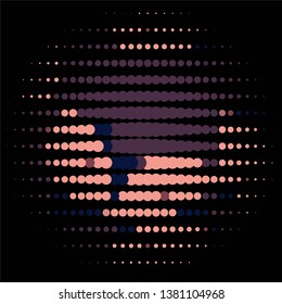Geometric colorful vector background. Abstract halftone illustration pattern. Vintage texture