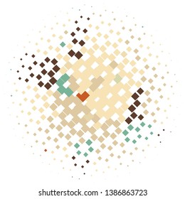 Geometric colorful vector background. Abstract halftone illustration pattern. Vintage texture