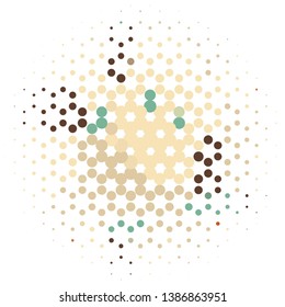 Geometric colorful vector background. Abstract halftone illustration pattern. Vintage texture
