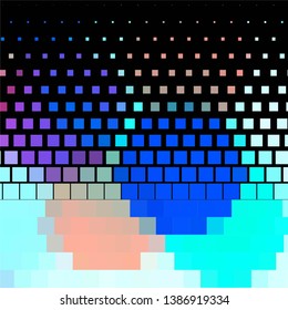 Geometric colorful vector background. Abstract halftone illustration pattern. Vintage texture
