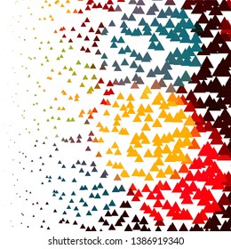 Geometric colorful vector background. Abstract halftone illustration pattern. Vintage texture

