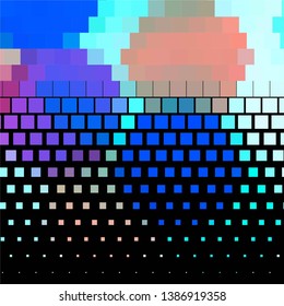 Geometric colorful vector background. Abstract halftone illustration pattern. Vintage texture

