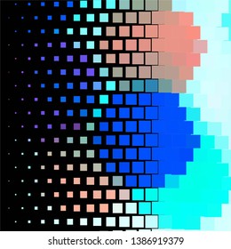 Geometric colorful vector background. Abstract halftone illustration pattern. Vintage texture
