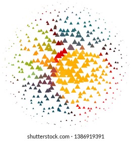 Geometric colorful vector background. Abstract halftone illustration pattern. Vintage texture
