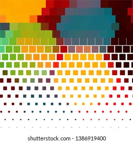 Geometric colorful vector background. Abstract halftone illustration pattern. Vintage texture
