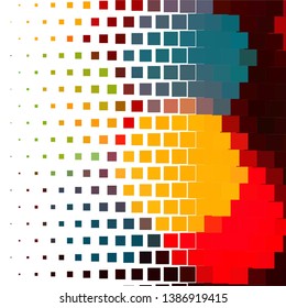 Geometric colorful vector background. Abstract halftone illustration pattern. Vintage texture
