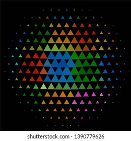 Geometric colorful vector background. Abstract halftone illustration pattern. Vintage texture