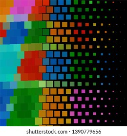 Geometric colorful vector background. Abstract halftone illustration pattern. Vintage texture