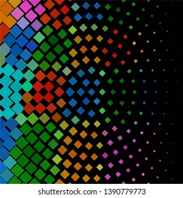 Geometric colorful vector background. Abstract halftone illustration pattern. Vintage texture