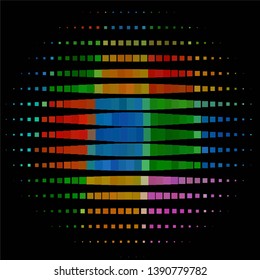 Geometric colorful vector background. Abstract halftone illustration pattern. Vintage texture