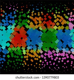 Geometric colorful vector background. Abstract halftone illustration pattern. Vintage texture