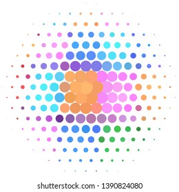 Geometric colorful vector background. Abstract halftone illustration pattern. Vintage texture