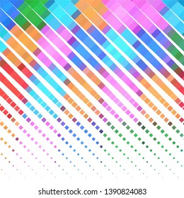 Geometric colorful vector background. Abstract halftone illustration pattern. Vintage texture