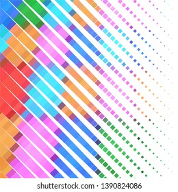 Geometric colorful vector background. Abstract halftone illustration pattern. Vintage texture