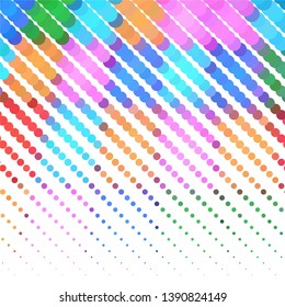 Geometric colorful vector background. Abstract halftone illustration pattern. Vintage texture
