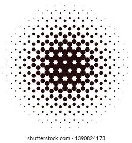 Geometric colorful vector background. Abstract halftone illustration pattern. Vintage texture