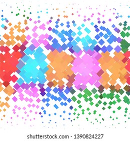 Geometric colorful vector background. Abstract halftone illustration pattern. Vintage texture