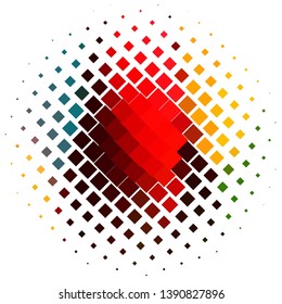 Geometric colorful vector background. Abstract halftone illustration pattern. Vintage texture