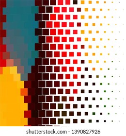 Geometric colorful vector background. Abstract halftone illustration pattern. Vintage texture