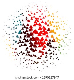 Geometric colorful vector background. Abstract halftone illustration pattern. Vintage texture