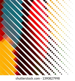 Geometric colorful vector background. Abstract halftone illustration pattern. Vintage texture