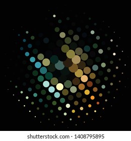 Geometric colorful vector background. Abstract halftone illustration pattern. Vintage texture