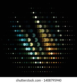 Geometric colorful vector background. Abstract halftone illustration pattern. Vintage texture