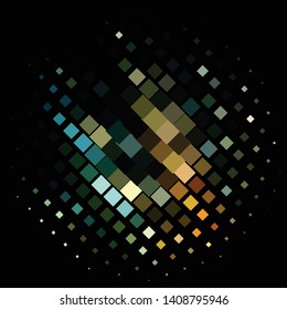 Geometric colorful vector background. Abstract halftone illustration pattern. Vintage texture