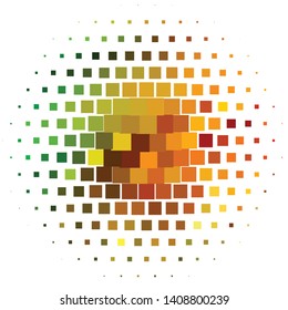 Geometric colorful vector background. Abstract halftone illustration pattern. Vintage texture