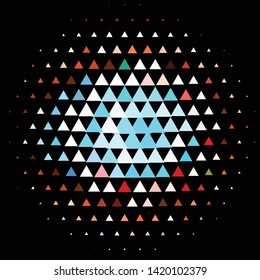 Geometric colorful vector background. Abstract halftone illustration pattern. Vintage texture
