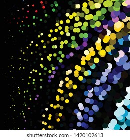 Geometric colorful vector background. Abstract halftone illustration pattern. Vintage texture