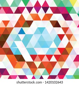Geometric colorful vector background. Abstract halftone illustration pattern. Vintage texture