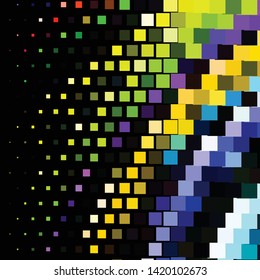 Geometric colorful vector background. Abstract halftone illustration pattern. Vintage texture