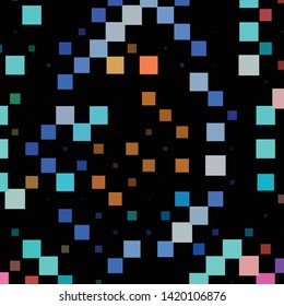 Geometric colorful vector background. Abstract halftone illustration pattern. Vintage texture