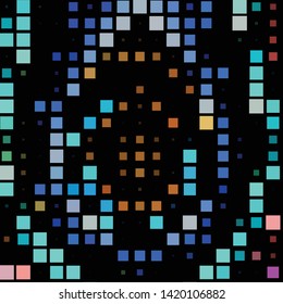 Geometric colorful vector background. Abstract halftone illustration pattern. Vintage texture