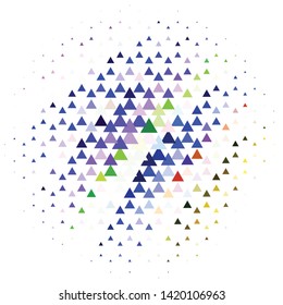Geometric colorful vector background. Abstract halftone illustration pattern. Vintage texture