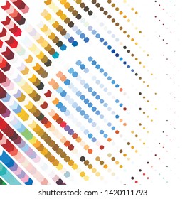 Geometric colorful vector background. Abstract halftone illustration pattern. Vintage texture