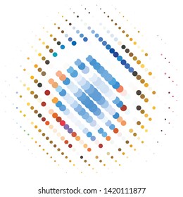 Geometric colorful vector background. Abstract halftone illustration pattern. Vintage texture