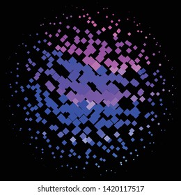 Geometric colorful vector background. Abstract halftone illustration pattern. Vintage texture