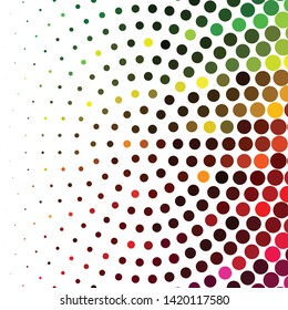 Geometric colorful vector background. Abstract halftone illustration pattern. Vintage texture