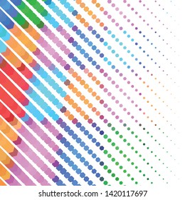 Geometric colorful vector background. Abstract halftone illustration pattern. Vintage texture