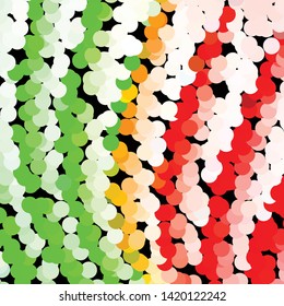 Geometric colorful vector background. Abstract halftone illustration pattern. Vintage texture