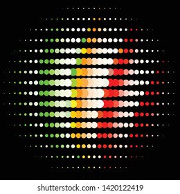 Geometric colorful vector background. Abstract halftone illustration pattern. Vintage texture