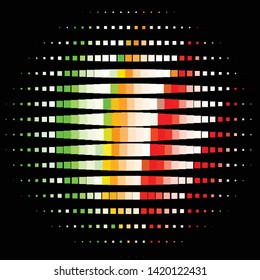 Geometric colorful vector background. Abstract halftone illustration pattern. Vintage texture