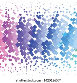 Geometric colorful vector background. Abstract halftone illustration pattern. Vintage texture