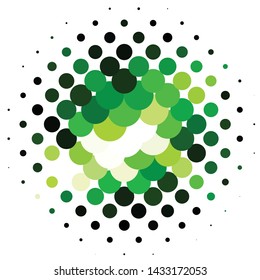 Geometric colorful vector background. Abstract halftone illustration pattern. Vintage texture
